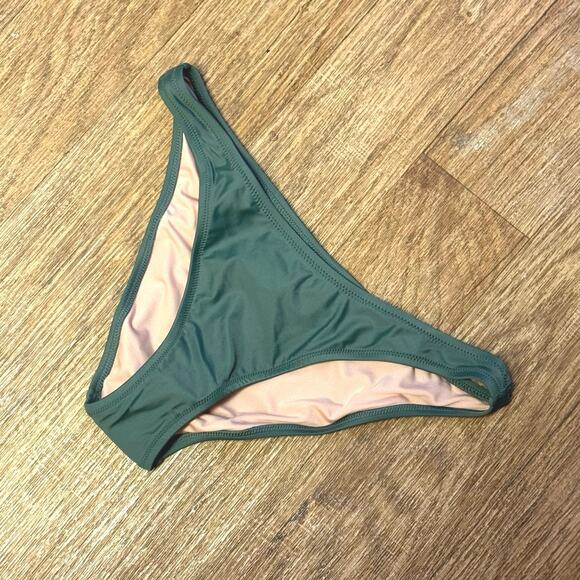 J. Crew Heritage 1989 High-Leg Bikini Bottom in Cool Cypress Size Small - Picture 2 of 7